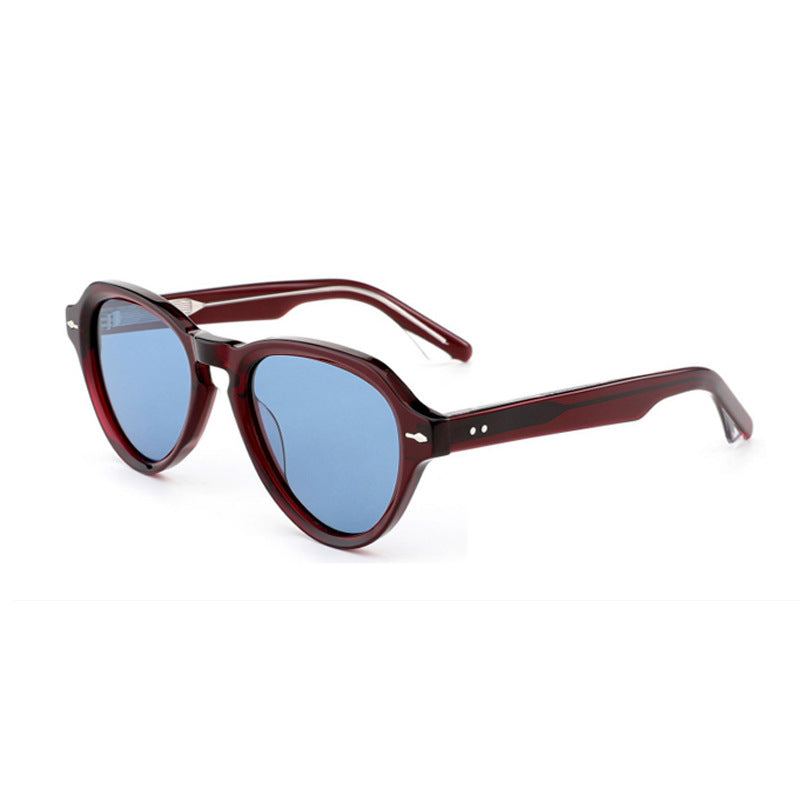 Damen modische Sonnenbrille im eleganten, runden Design mit polarisierten Gläsern Karnz