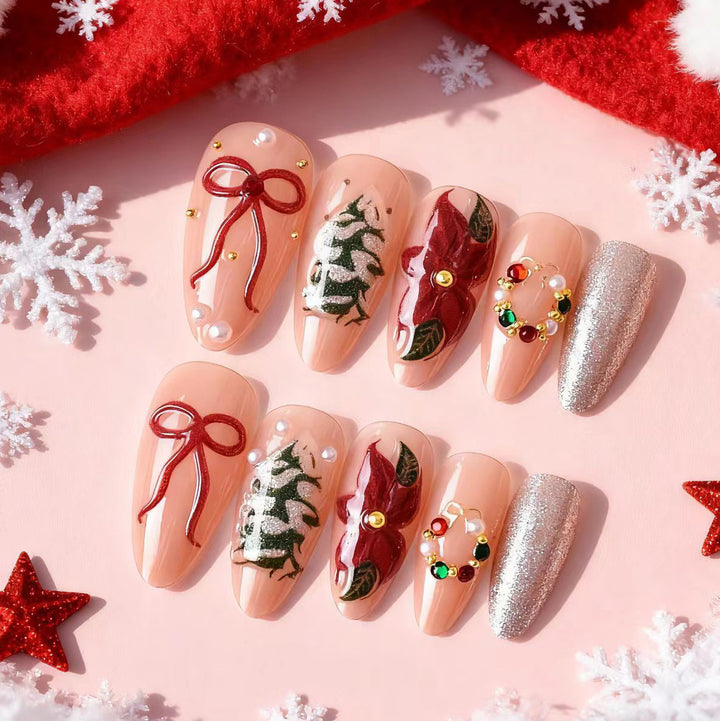 Festliches, urlaubsbezogenes Press-On-Nail-Art-Set Karnz 1790636494