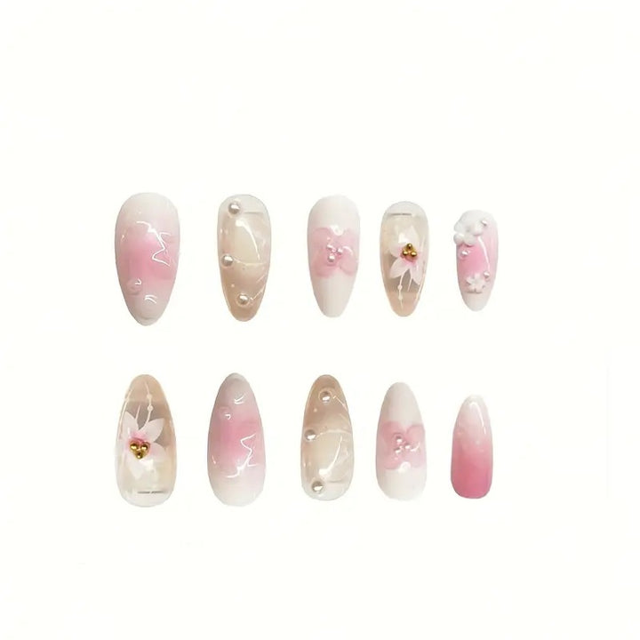 Dekorative florale Acryl-Nagelkunst-Verstärkungen Karnz