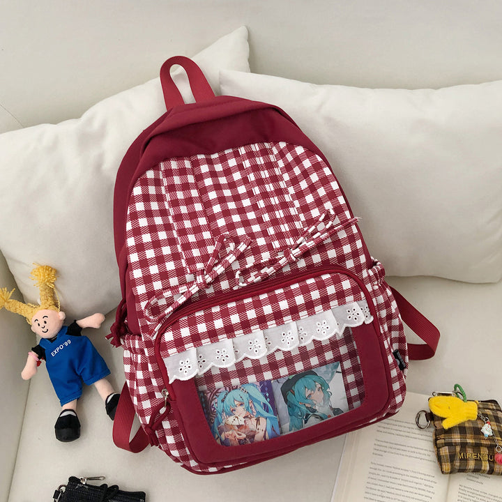 Stylischer Karomuster-Rucksack Karnz