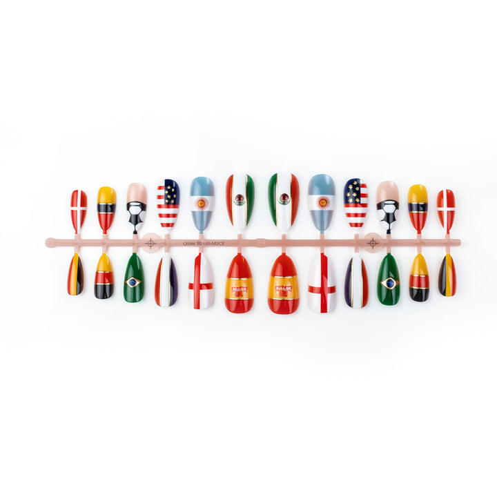 Sport-Themen Press-On Nail Art Set