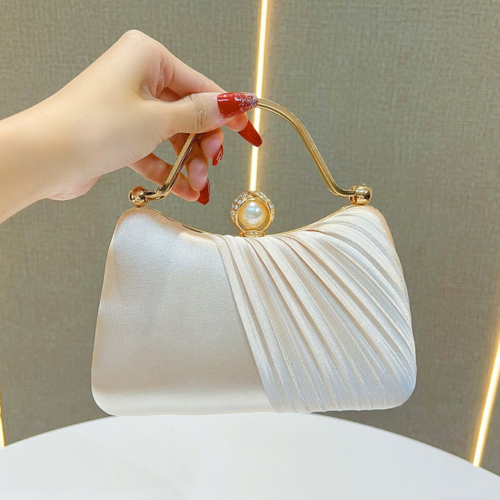 Satin Faltabendhandtasche