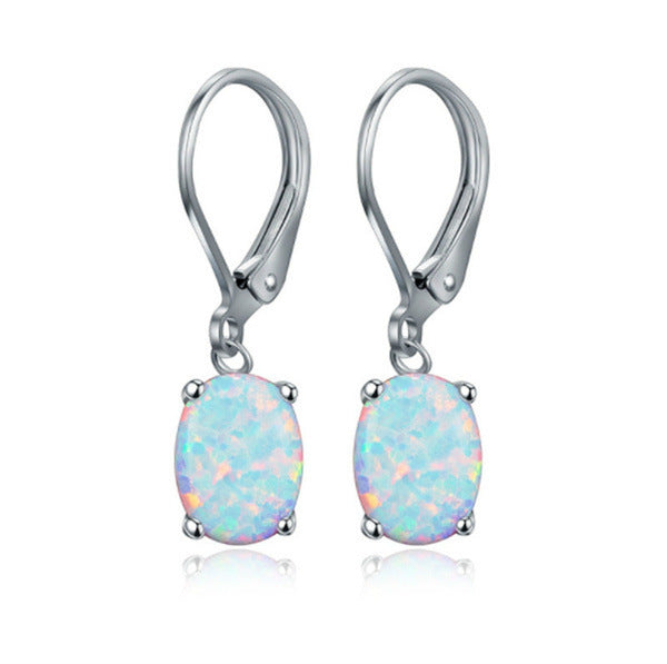 Opal-beschichtete Pendelohrringe Karnz