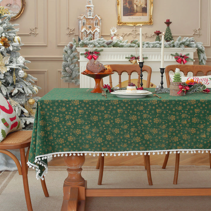 Festliches florales Drucktischdecken
