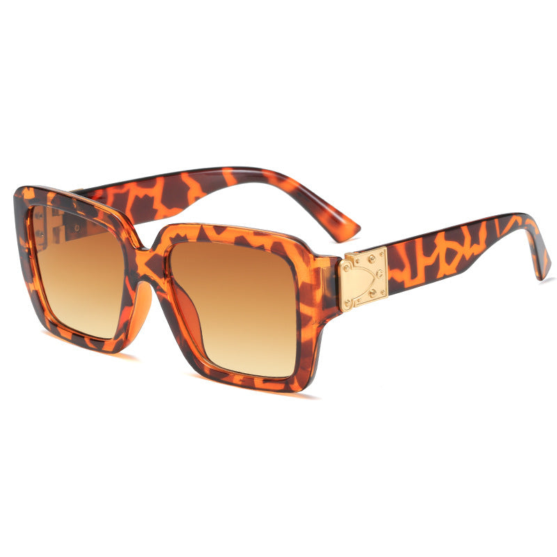 Damen oversized modische Sonnenbrille mit luxuriösen Metallakzenten Karnz