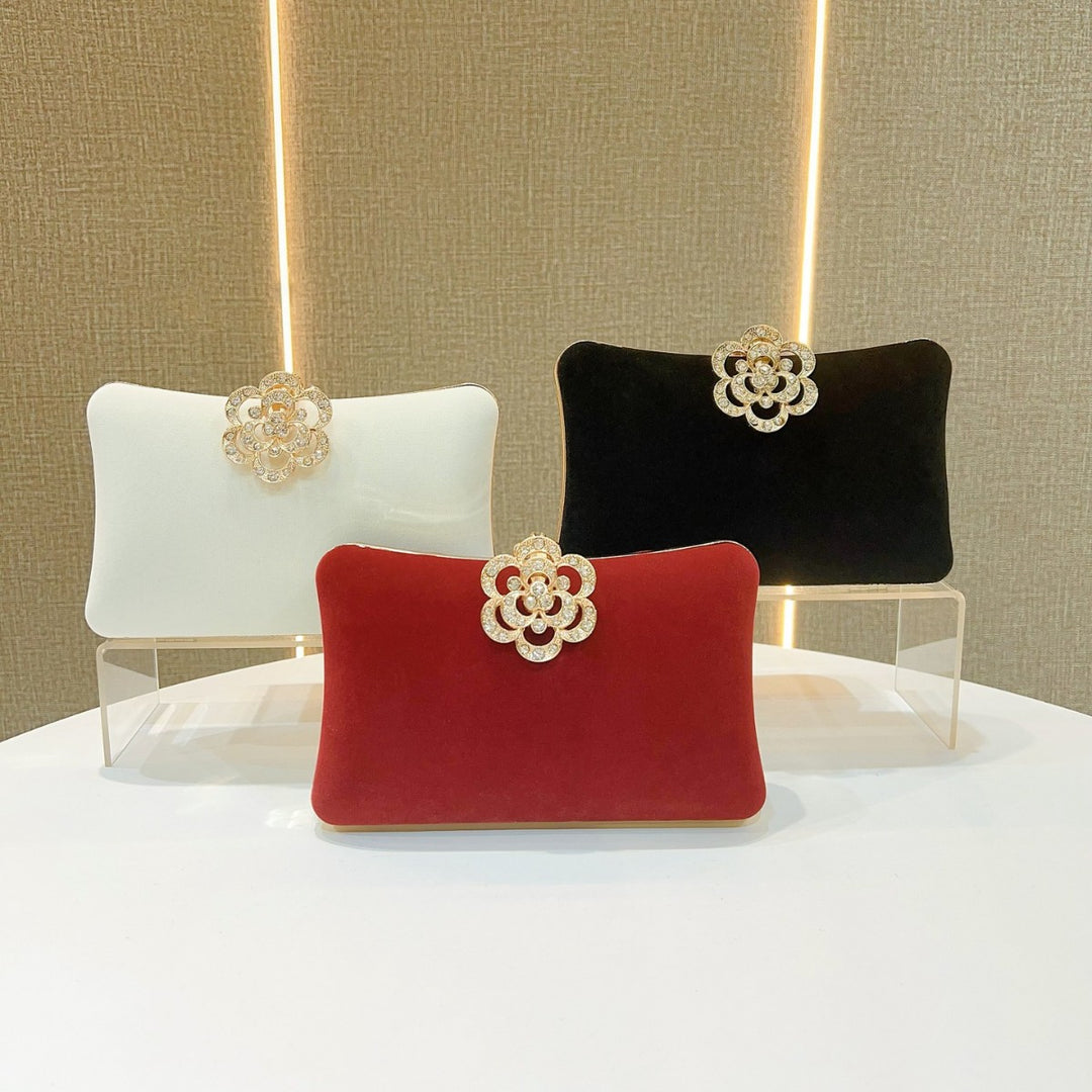 Elegante florale Brosche Abendtasche