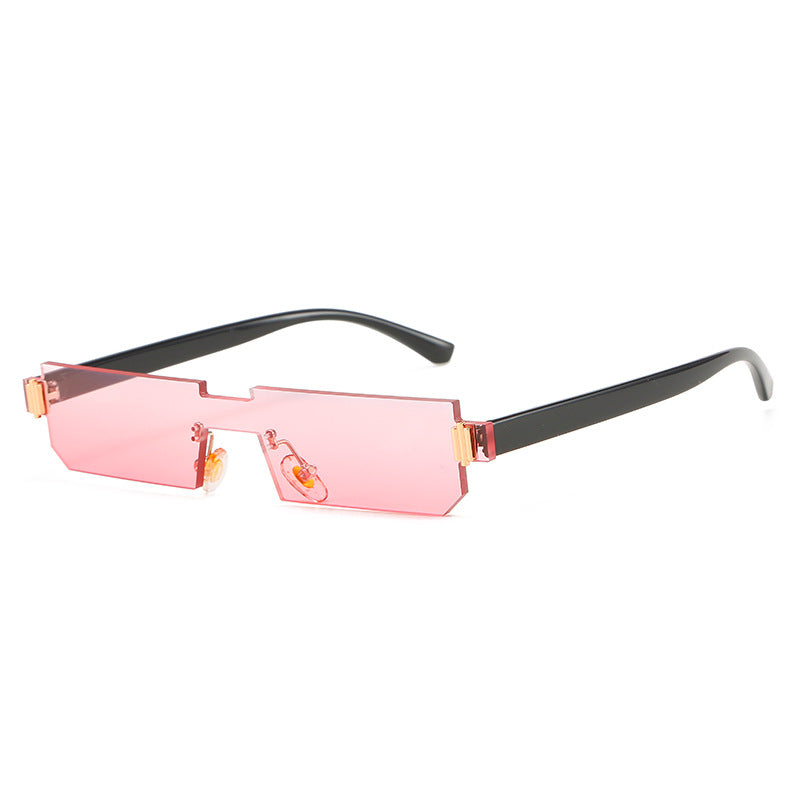 Damen modische geometrische Sonnenbrille mit feinem Rahmen Karnz