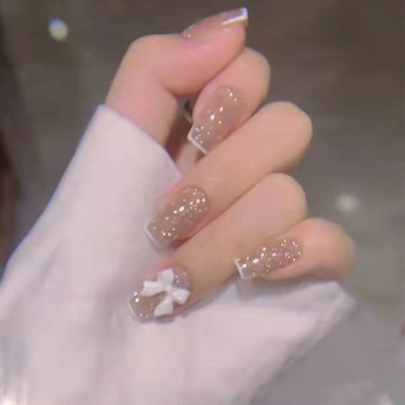 Glitzernde Glitzer Press-On Nail Art Set Karnz