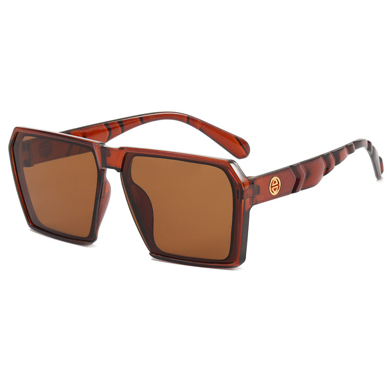 Damen Stylische quadratische Sonnenbrille mit kontrastierenden Gläsern Karnz