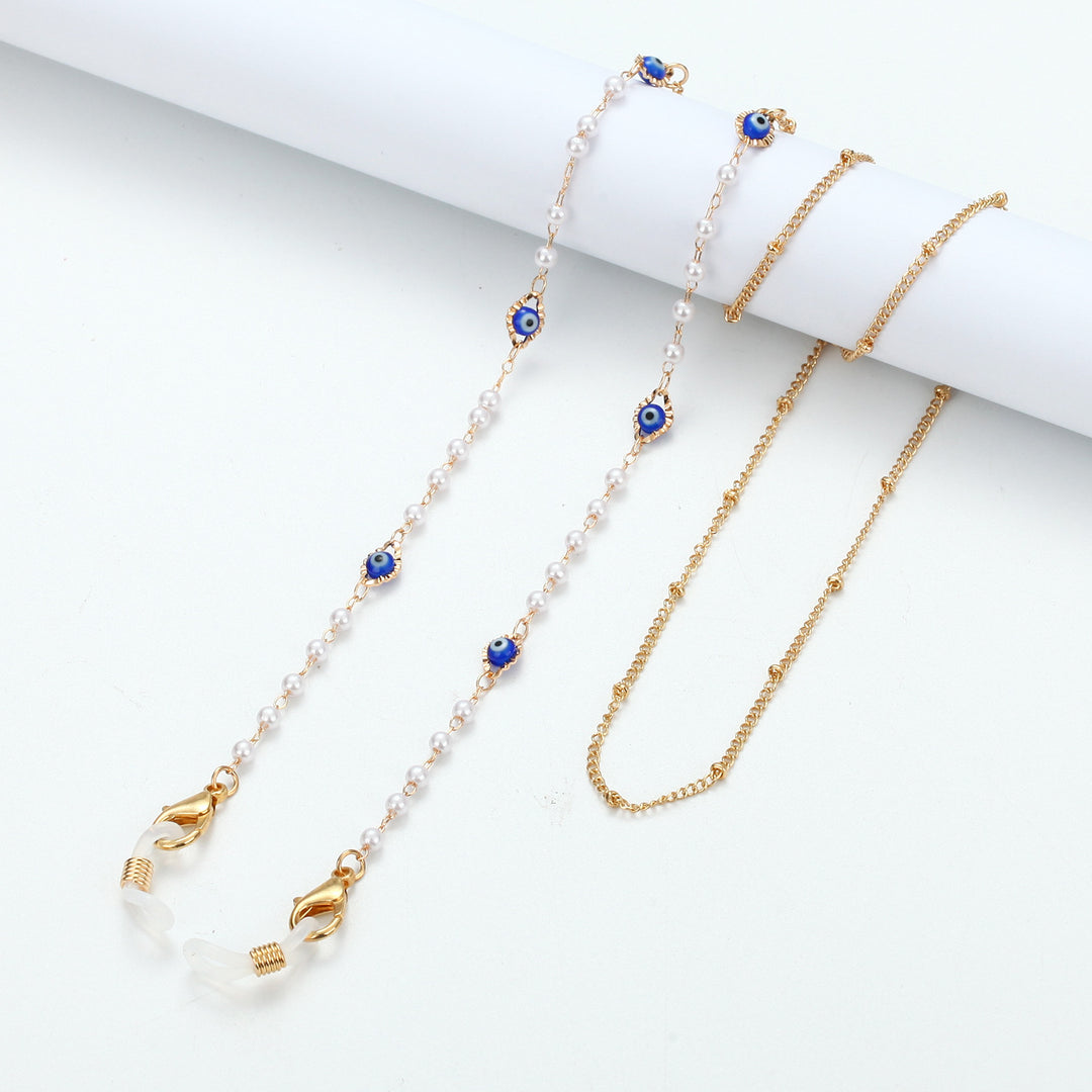 Elegante Brillenkette mit Perlen und Akzenten Karnz