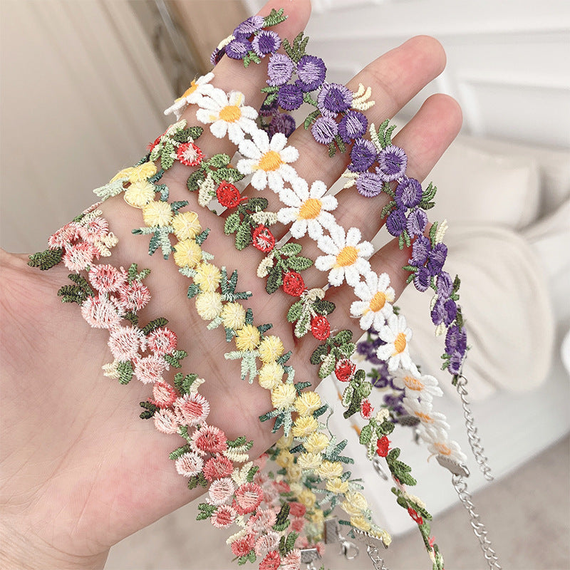 Florale Choker Halskette Karnz