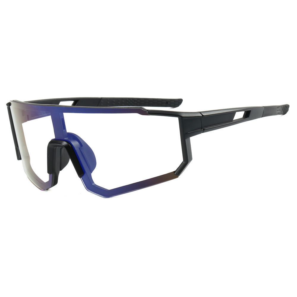 Damen sportliche Sonnenbrille im futuristischen Design mit breitem Sichtfeld Karnz