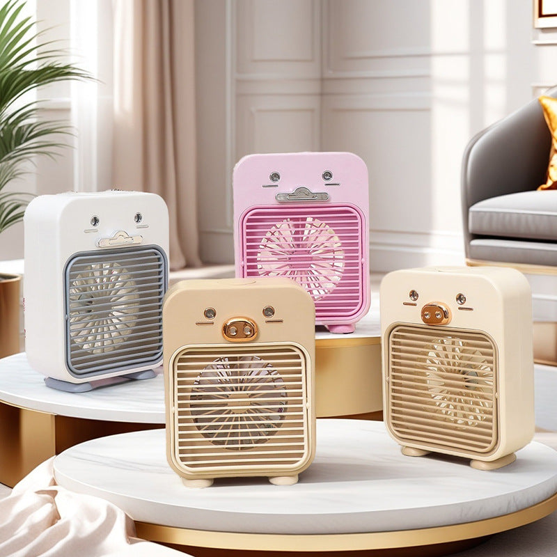 Damen Lustiger Mini-Tischventilator mit USB-Anschluss und flexibler Neigung Karnz