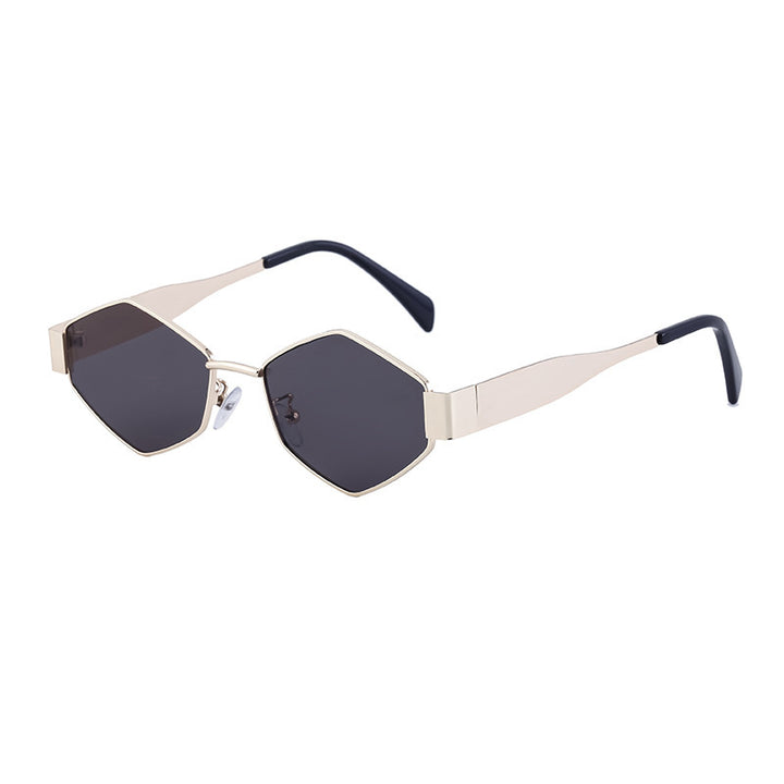 Damen geometrische Sonnenbrille mit modernem Rahmen Karnz