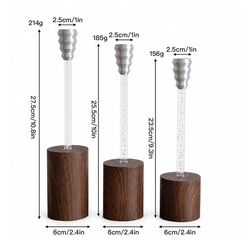 Dekoratives Glas und Holz