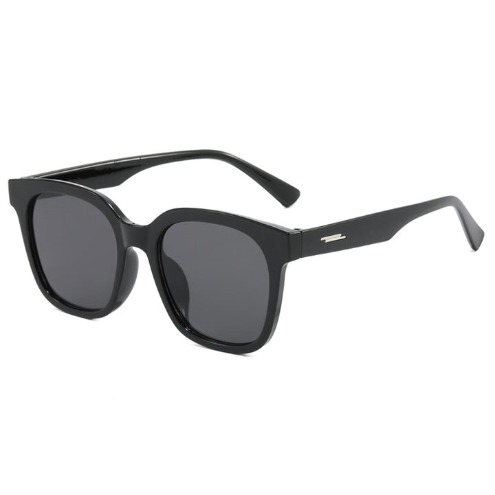 Damen Sonnenbrille mit modernem, eckigem Kunststoffrahmen Karnz