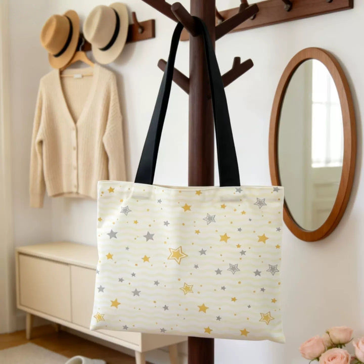 Elegante Sternmuster-Canvas-Tasche