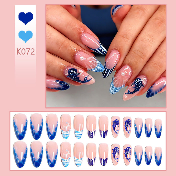 Kreatives Kunstnagelset mit maritimem Delfin-Design Karnz