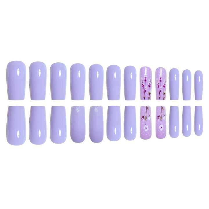 Künstlerisch gestaltetes florales Acryl-Nagel-Set Karnz