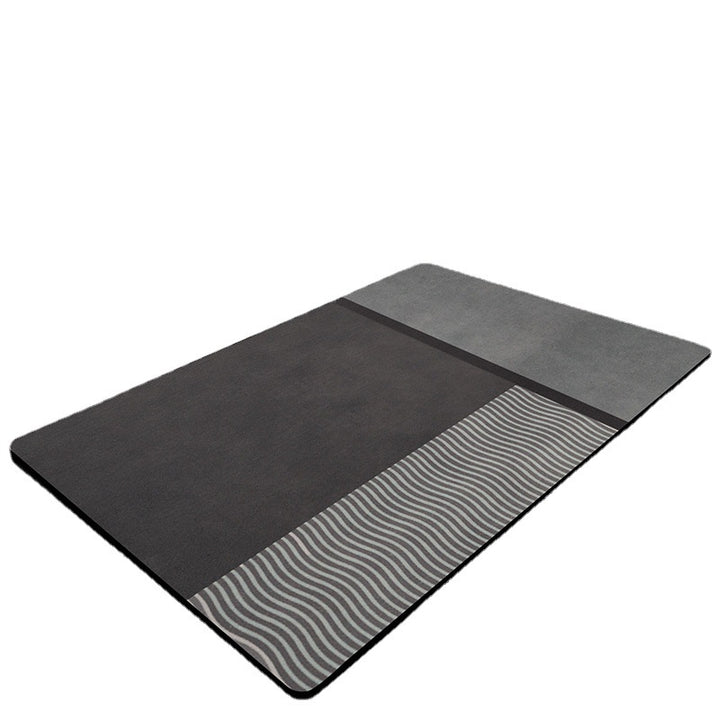Plüsch-Mikrofaser-Badematte mit elegantem Streifenmuster