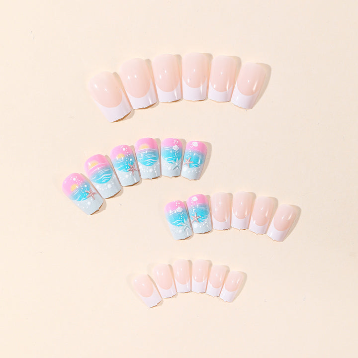 Ozean-inspiriertes 3D-Nagelkunst-Set Karnz