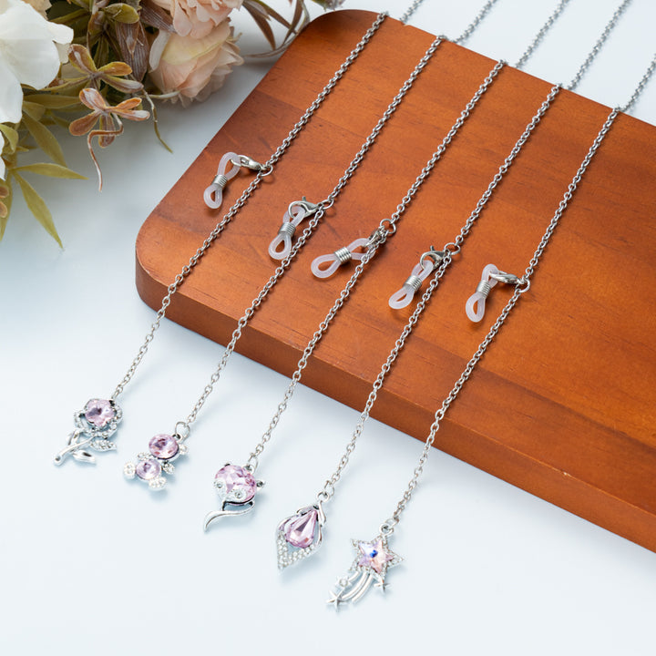 Floral Charm Brillen Kette Karnz