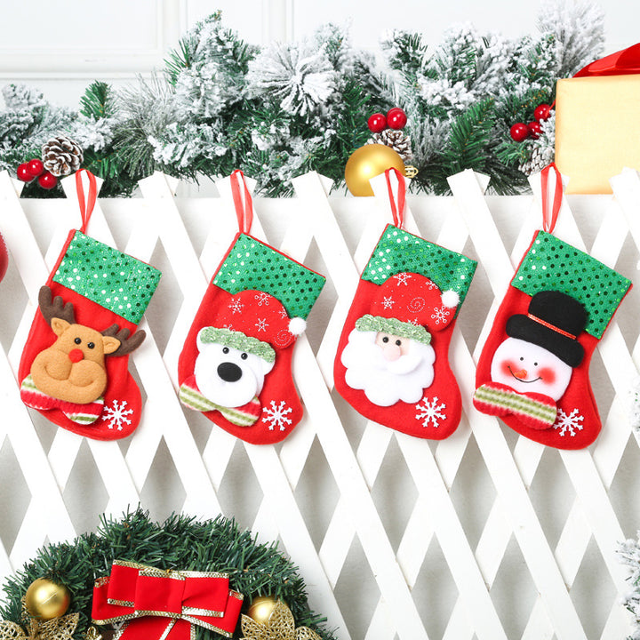 Weihnachtsstrumpf mit Rentiermotiv Karnz