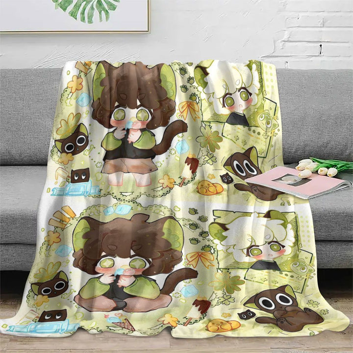 Cartoon Tier-Themen Fleece Wurfdecke