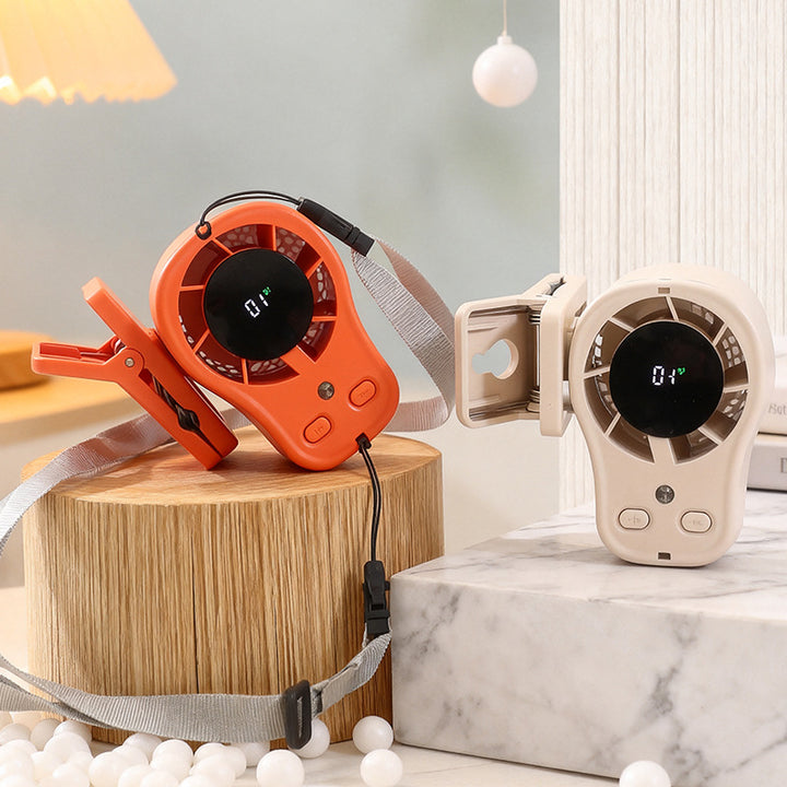 Damen Tragbarer Klammerventilator mit digitaler Geschwindigkeitsanzeige Karnz