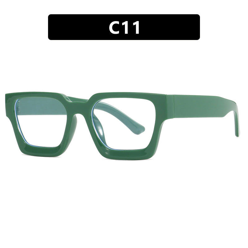 Damen modische quadratische Lesebrille mit transparenter Rahmenkonstruktion Karnz