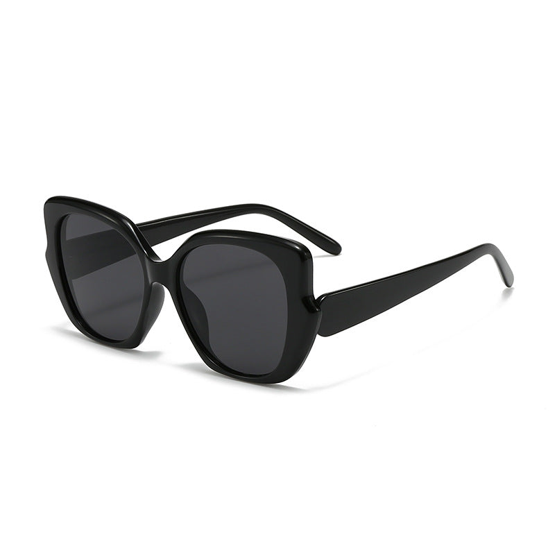 Damen oversized modische Sonnenbrille mit geschwungenem Rahmen Karnz