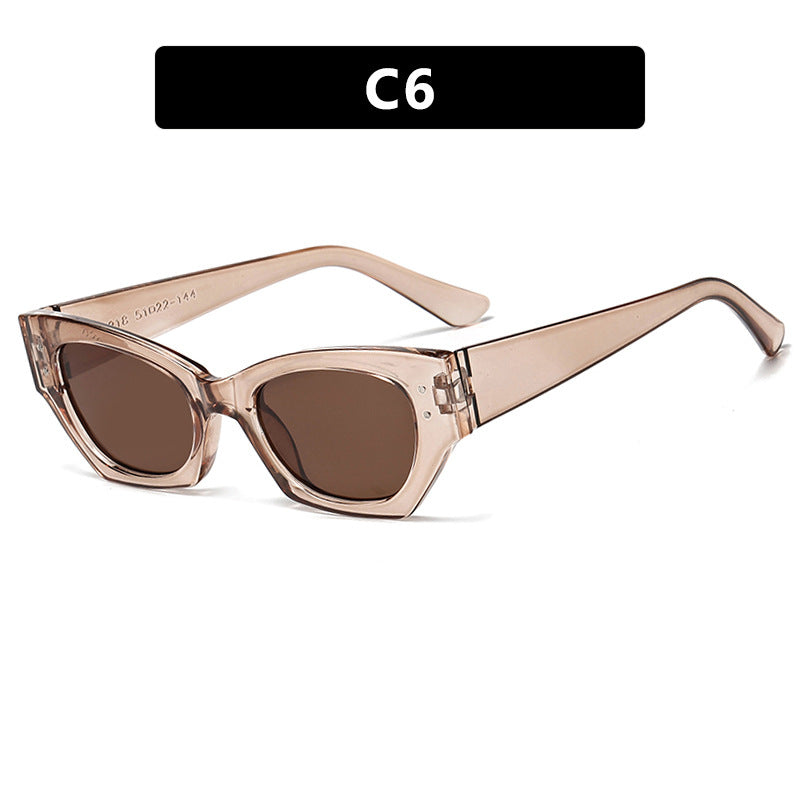 Damen trendige Cat-Eye Sonnenbrille mit elegantem Kunststoffrahmen Karnz