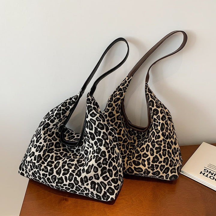 Stylische Leopardenmuster-Hobo-Tasche Karnz