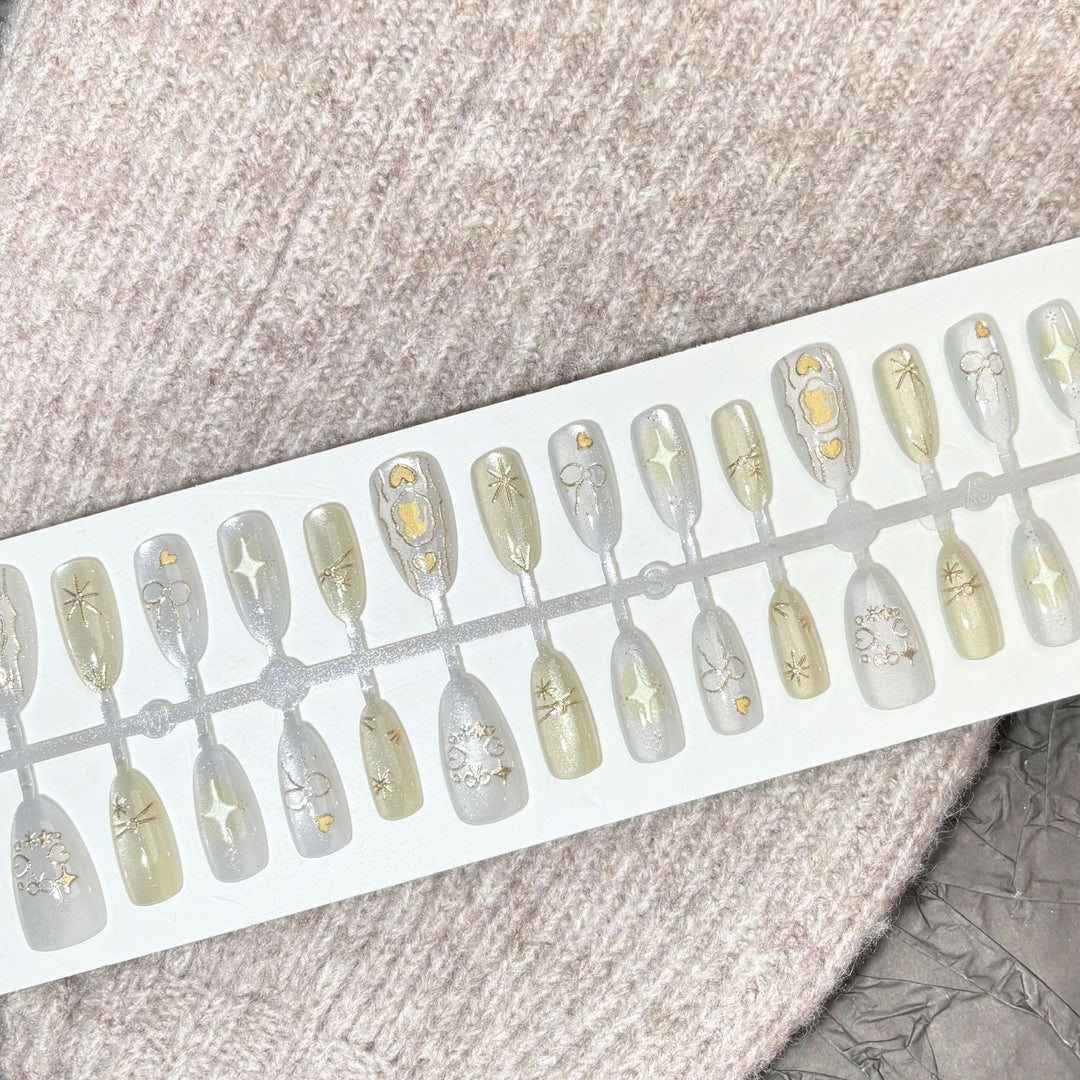 Glitzerndes Press-On Nagelkunstset