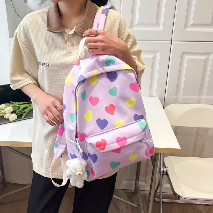Herzgemusterter Freizeitrucksack Karnz