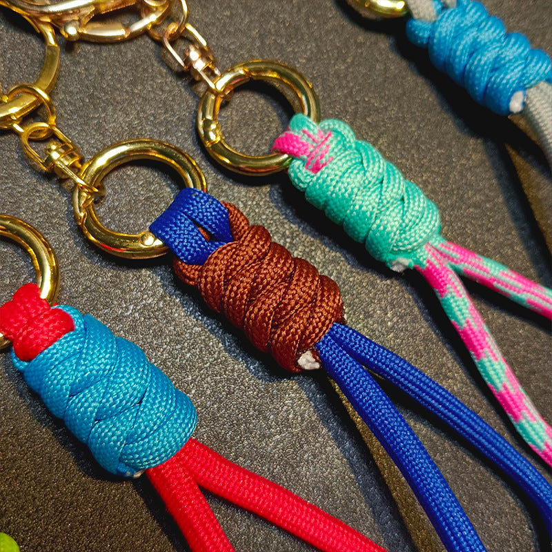 Bunter Geflochtener Schlüsselanhänger Halter Karnz