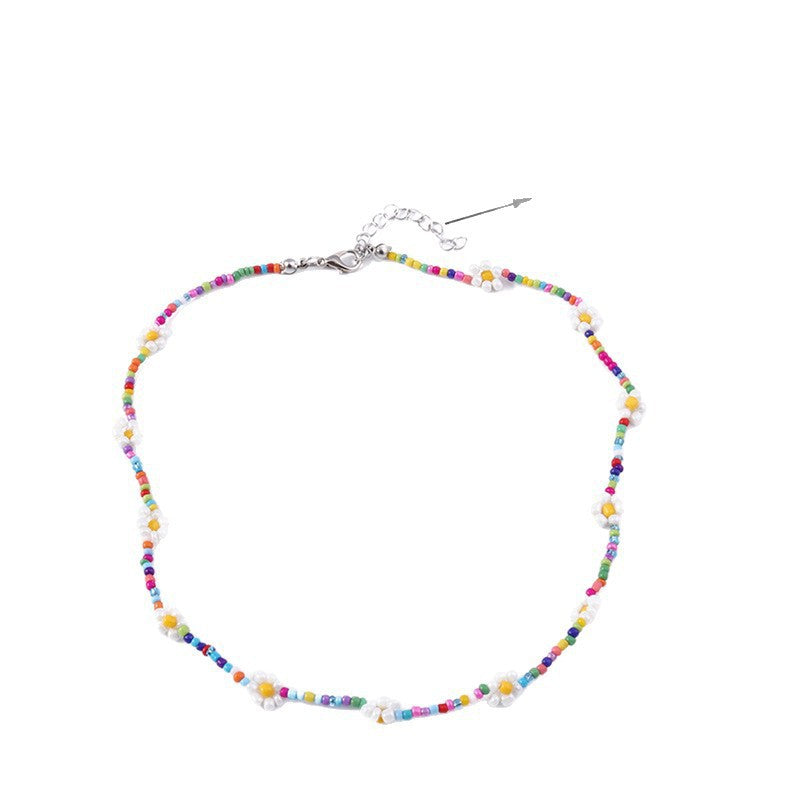 Buntes floral Perlenhalsband Karnz