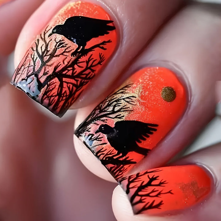 Halloween-Themen Künstlerische Nagelkunst