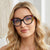 Damen Cat-Eye Brille mit floralem Design und verstellbarem Nasensteg Karnz