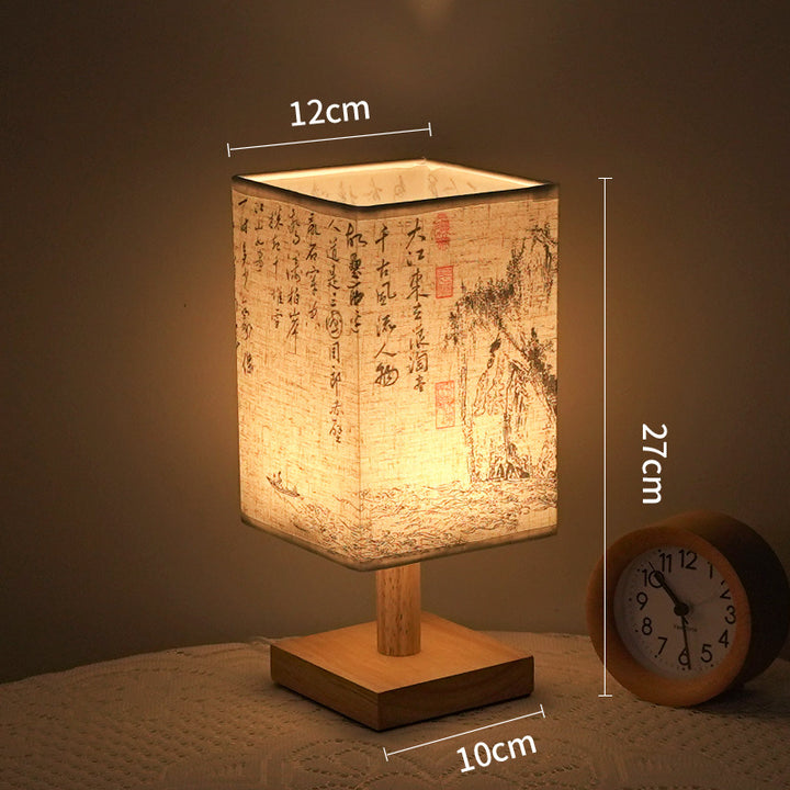 Zeitgenössische asiatisch inspirierte Tischlampe