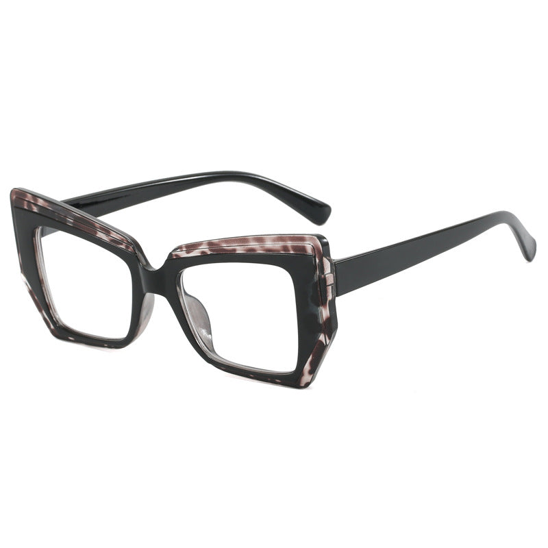 Damen Modische Brille mit auffälligem, geometrischem Rahmen Karnz