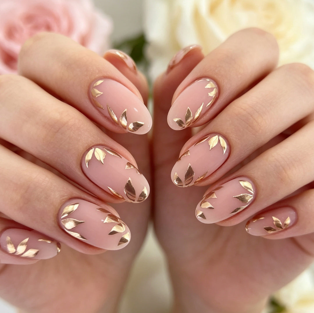 Elegante Blumen Acryl-Nagelverlängerungen Karnz