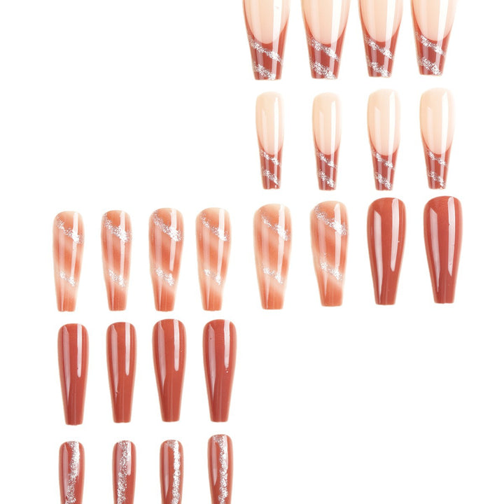 Premium Künstlerische Acryl Press-On Nagelset Karnz