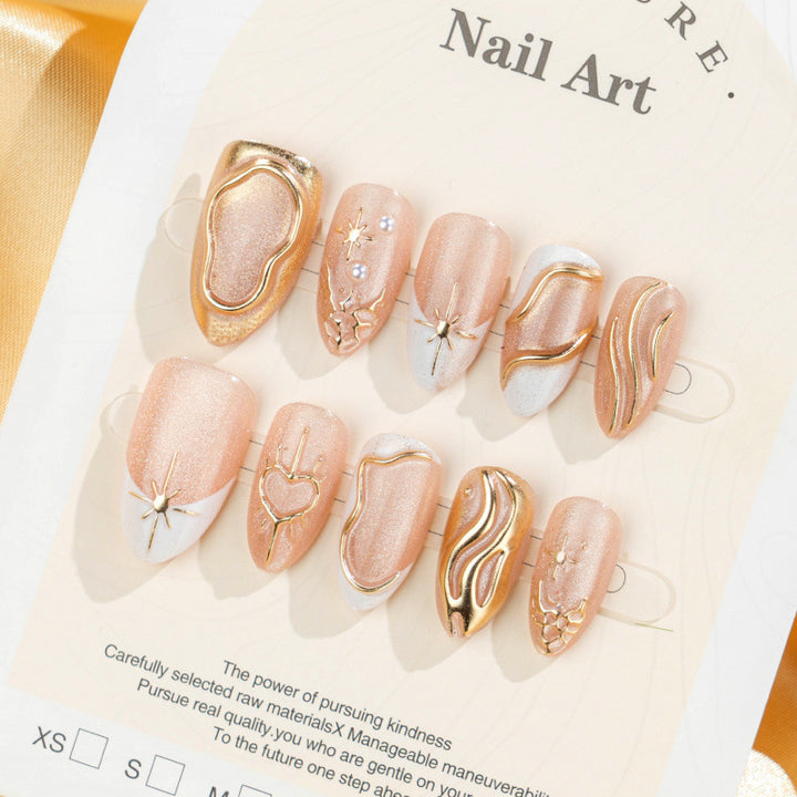 Dekorativer Acryl Press-On Nagelset