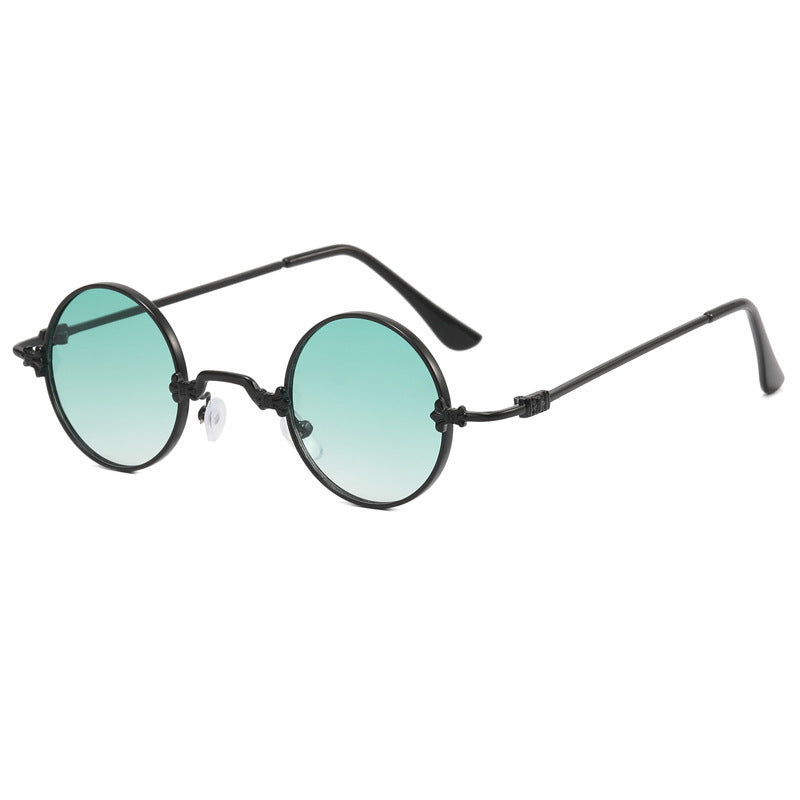 Damen modische runde Brille mit hochwertigem Metallrahmen und flexiblen Bügeln Karnz
