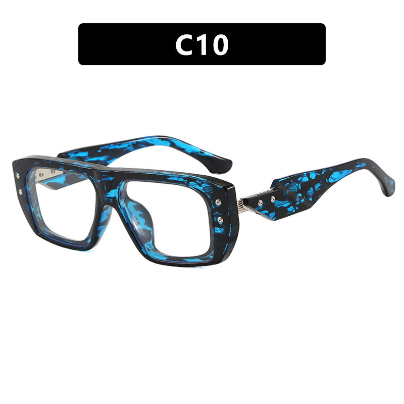Damen modische quadratische Brille mit mehrfarbigem transparentem Rahmen Karnz