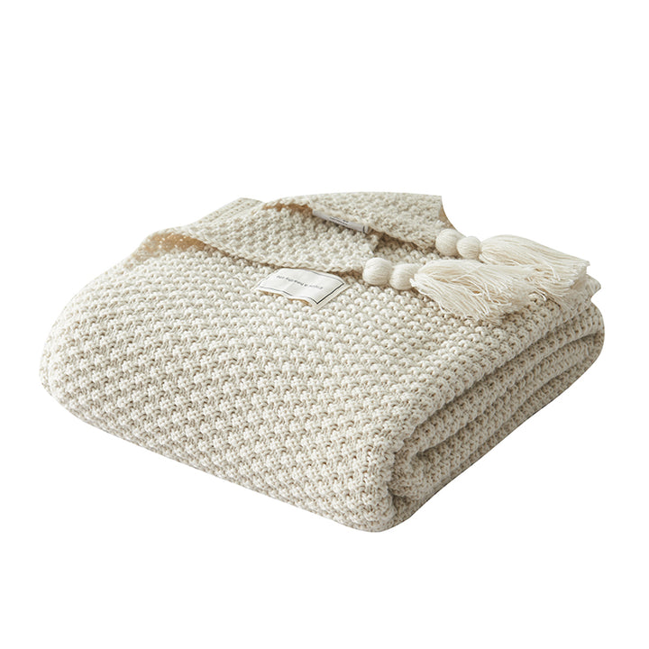 Premium strukturiert Strickwurfdecke