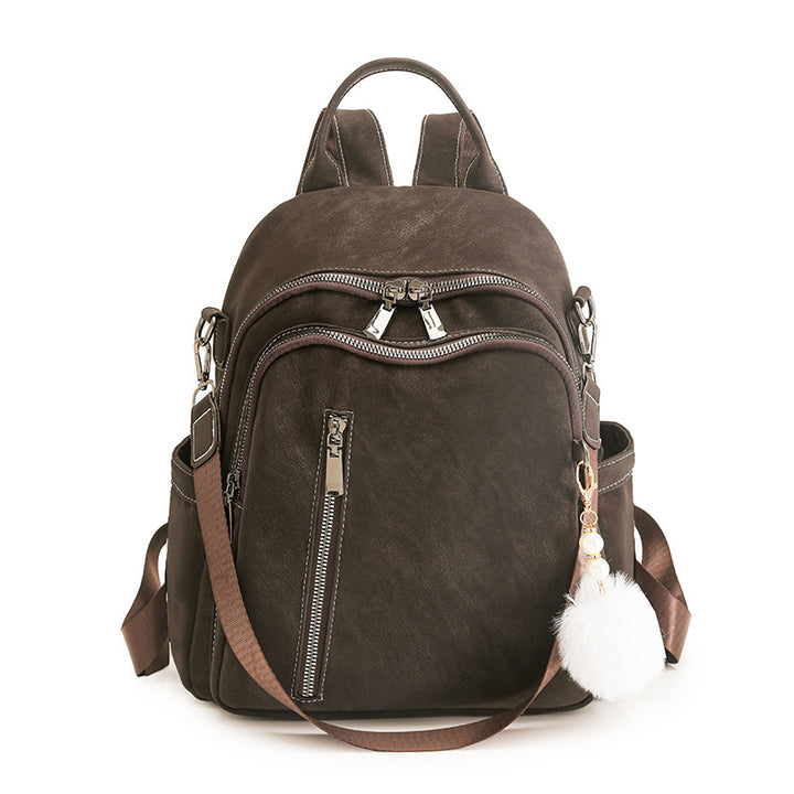 Stilvoller Multi-Taschen Kunstleder Rucksack Karnz