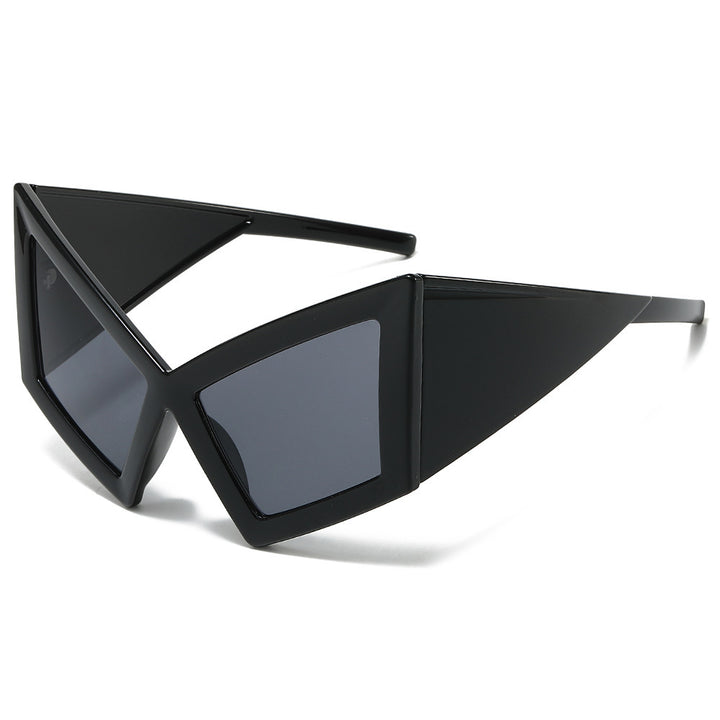 Futuristische Geometrische Schild Sonnenbrille Karnz