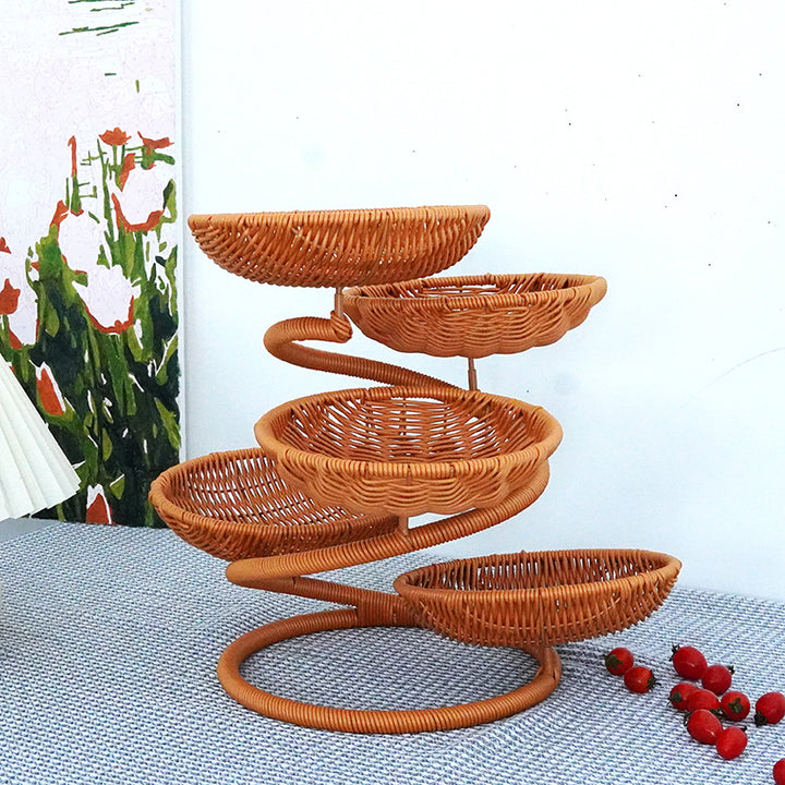 Multi-Ebenen Rattan Lagerung Karnz